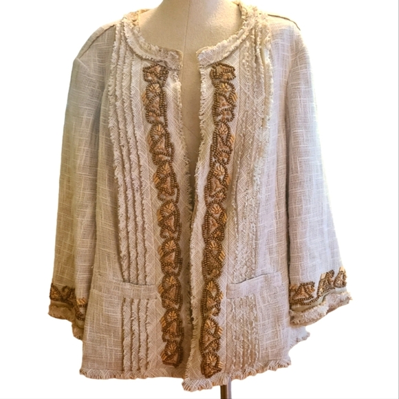 Coldwater Creek Jackets & Blazers - Coldwater Creek, Cotton Linen Jacket Size 22.